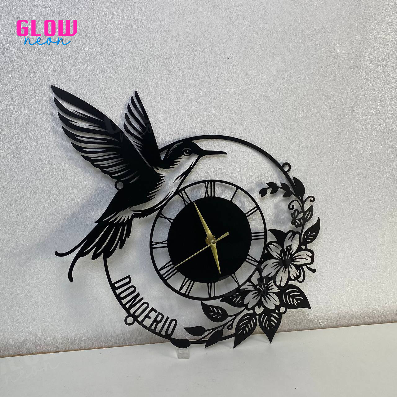 Custom Hummingbird Wall Clock Unique, Year Date Round Wall Clock